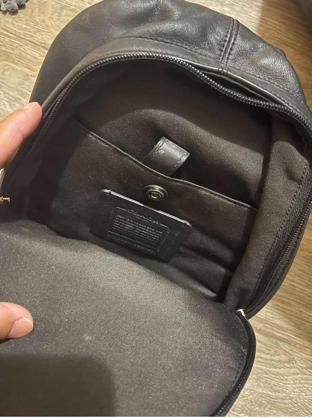 Coach Men’s Black Signature Coated Canvas Backpack - Picture 2 of 3